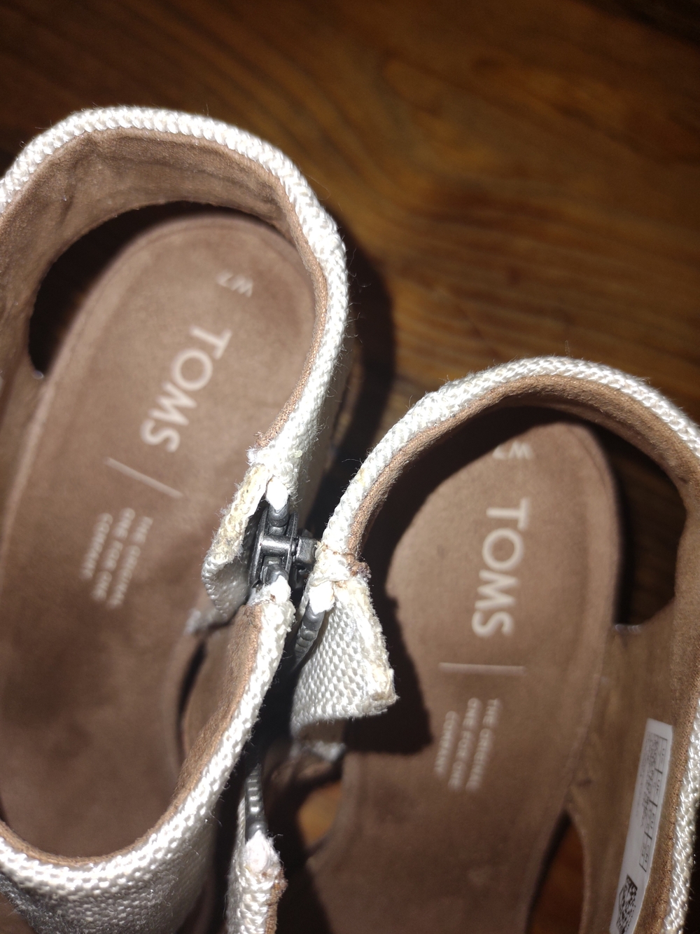 Toms Majorca Cut Out Sandal With Block Heel Excellent Condition Sz 7 - Picture 4 of 7